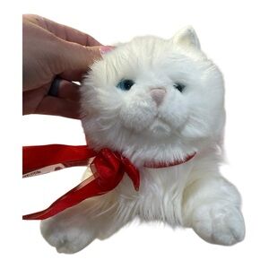 GUND JasPurr™ White Cat Plush – Style 14273 – Vintage – Super Soft – 14” Persian